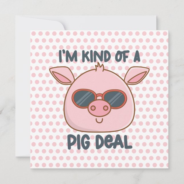 Carte De Correspondance Pun de cochon drôle  (Devant)