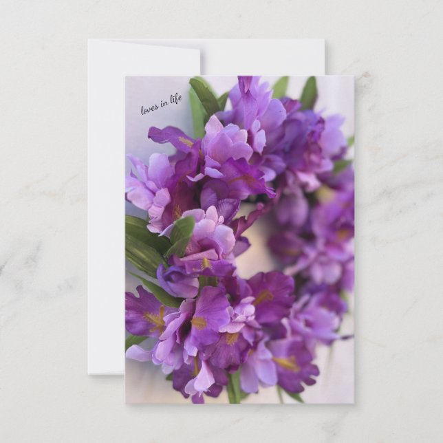 Carte De Correspondance Purple & lavande Iris (Devant)