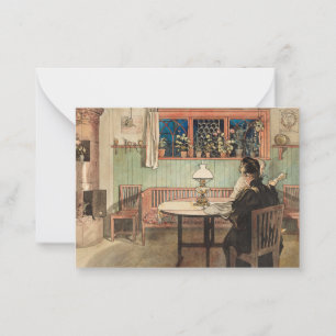 Carte De Correspondance Quand les enfants sont allés au lit par Larsson
