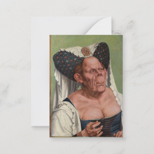 Carte De Correspondance Quentin Matsys - Une Vieille Femme Grotesque (Devant)