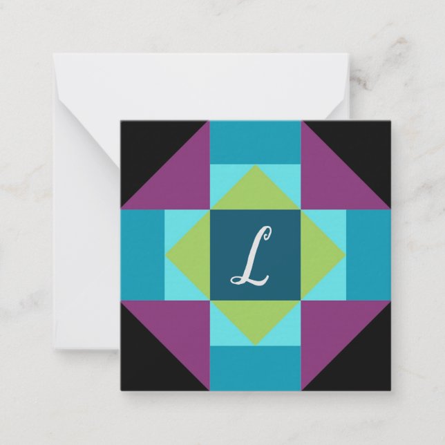 Carte De Correspondance Quilte de grange personnalisée (Devant)