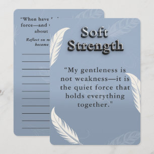 Carte De Correspondance Quote Inspirationnelle personnalisée pour la force