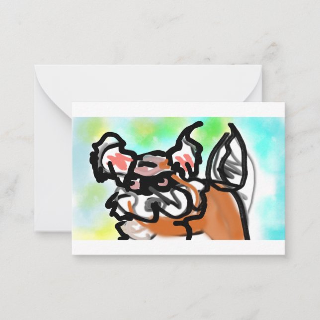Carte De Correspondance Raccoon chien mignon (Devant)