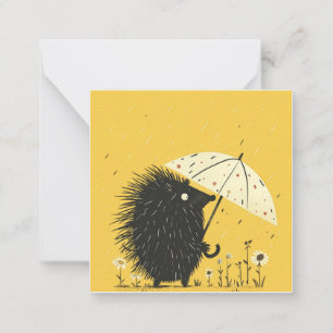 Carte De Correspondance Raindrops & Whispers : Porcupines Joie tranquille
