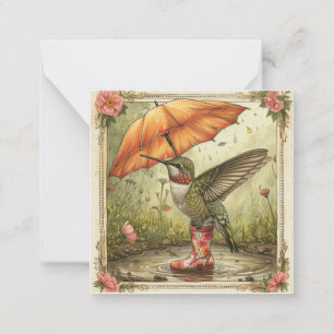 Carte De Correspondance Raindrops & Wives : Sweet Hummingbird
