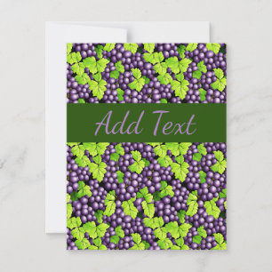 Carte De Correspondance Raisins Violets sur une Vigne