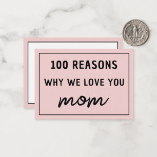 Carte De Correspondance Raisons pour lesquelles nous t'aimons maman Fête d