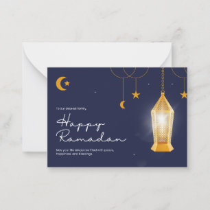 Carte De Correspondance Ramadan Kareem bleu