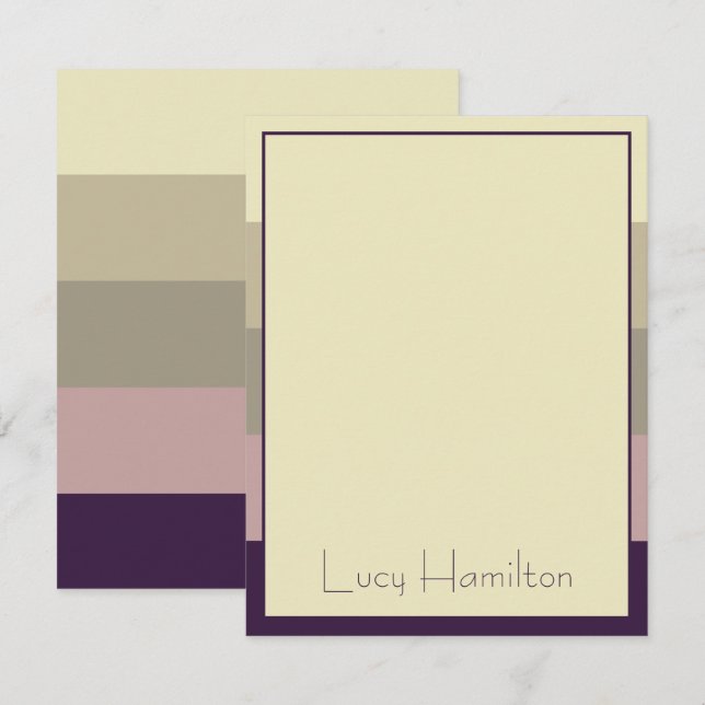 Carte De Correspondance Rayures de tempête d'Améthyste Personnalisées (Devant / Derrière)