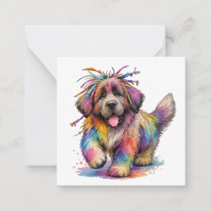 Carte De Correspondance Rebelle Arc-en-ciel Aquarelle Newf