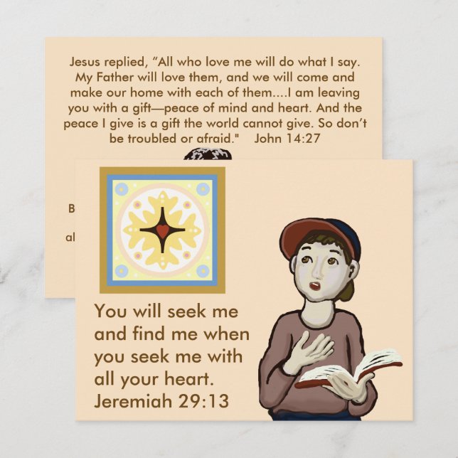 Carte De Correspondance Rechercher Jésus (Devant / Derrière)