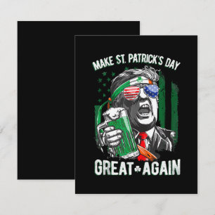 Carte De Correspondance Refaire la Saint-Patrick Encore Mieux Drôle Trump