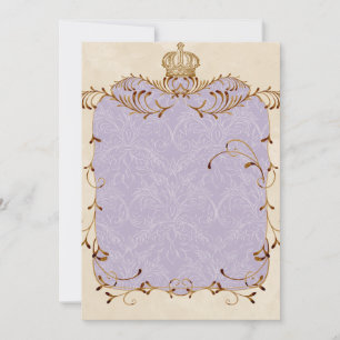 Carte De Correspondance Regal Egrets, Swirls & Damask - Merci Notes