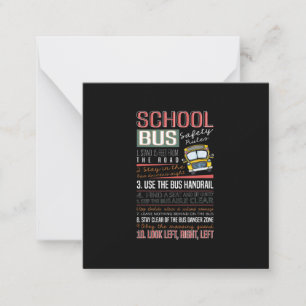 Carte De Correspondance Règles de sécurité du bus scolaire T , Conducteur 