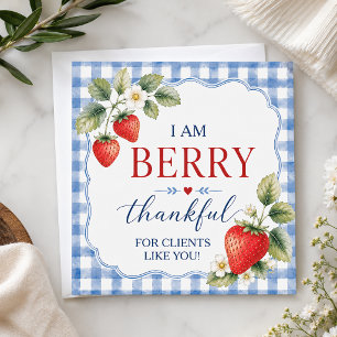 Carte De Correspondance Remerciement aux fraises, une application pour les