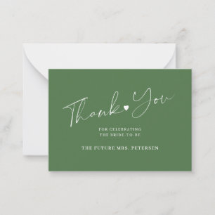 Carte De Correspondance Remerciement chic de baby shower de mariage de bud