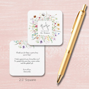 Carte De Correspondance Remerciement de budget de mariage champêtre