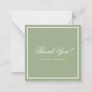 Carte De Correspondance Remerciement de mariage à l'écriture avec bordure