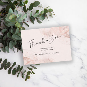 Carte De Correspondance Remerciement de rose gold budget pour la baby show