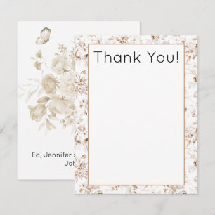 Carte De Correspondance Remerciement pour Baby Shower Bohème aquarelle à p