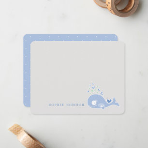 Carte De Correspondance Remerciement pour Baby Shower Mignon Garçon Balein
