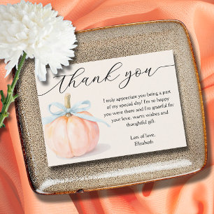Carte De Correspondance Remerciement pour Baby Shower pour Petit Citrouill