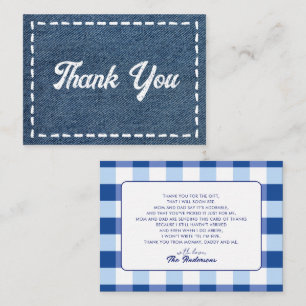 Carte De Correspondance Remerciement pour Baby Shower pour Petit Garçon en