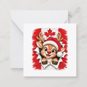 Carte De Correspondance Renne de Noël canadien