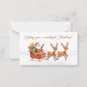 Carte De Correspondance Rennes de Noël de Santa