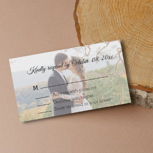 Carte De Correspondance Réponse de mariage photo décolorée éditoriale 