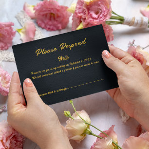 Carte De Correspondance Réponse RSVP