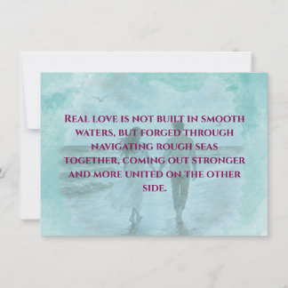 Carte De Correspondance Resilience & Love Romantic Quote Standard Postcard