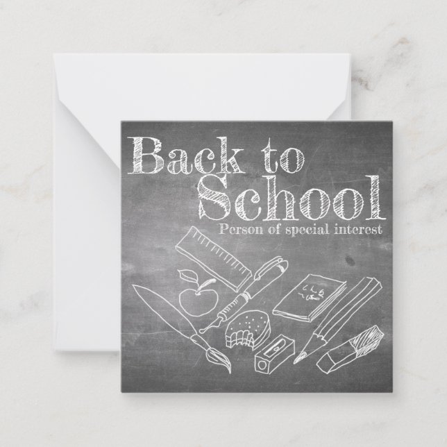 Carte De Correspondance Retour à l'école (Devant)