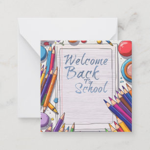 Carte De Correspondance Retour à l'école – Amusant & Coloré