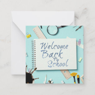 Carte De Correspondance Retour à l'école – Style Cahier Créatif