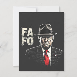 Carte De Correspondance Retro Américain Donald Trump FAFO USA Drapeau Patr