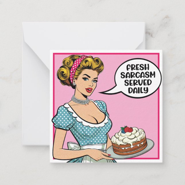 Carte De Correspondance Retro Pinup_ servi tous les jours (Devant)