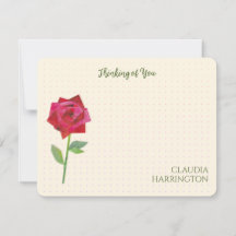 Retro Rose rouge Original Collage Art MidCentury