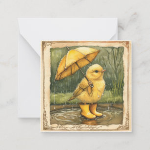 Carte De Correspondance Révélation Raindrop : Célébrez avec Fun Chick