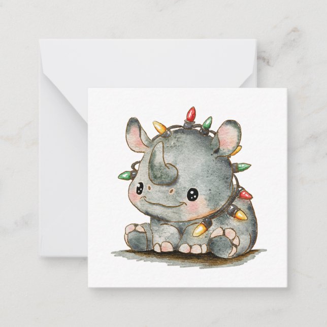 Carte De Correspondance Rhino Festif (Devant)