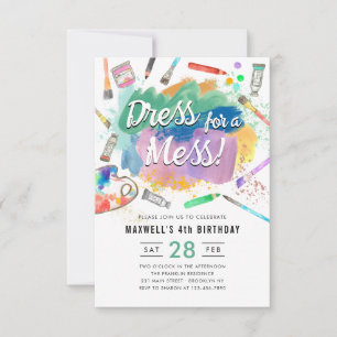 Carte De Correspondance Robe budget pour une peinture de mess Anniversaire