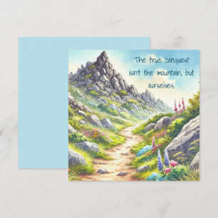 Carte De Correspondance Rocky Mountain Path & Quote
