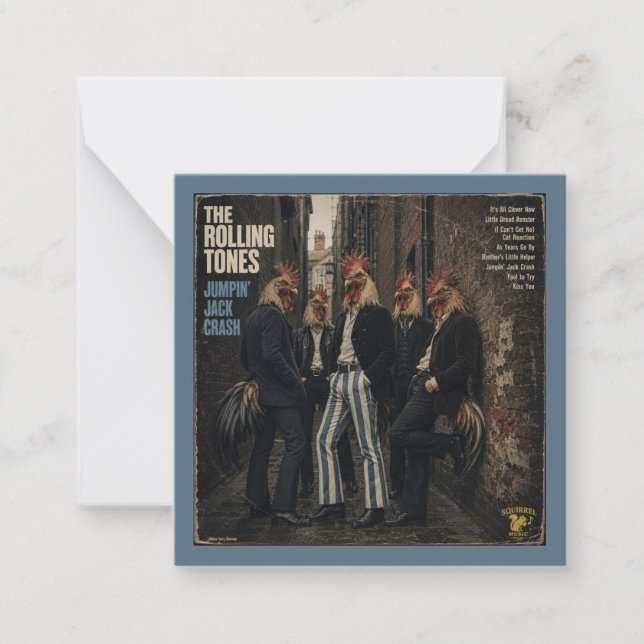 Carte De Correspondance Rolling Tones : une parodie (Devant)
