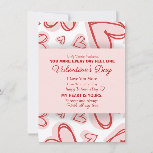 Carte De Correspondance Romantic Personalized Valentine's Day Card  (Devant)