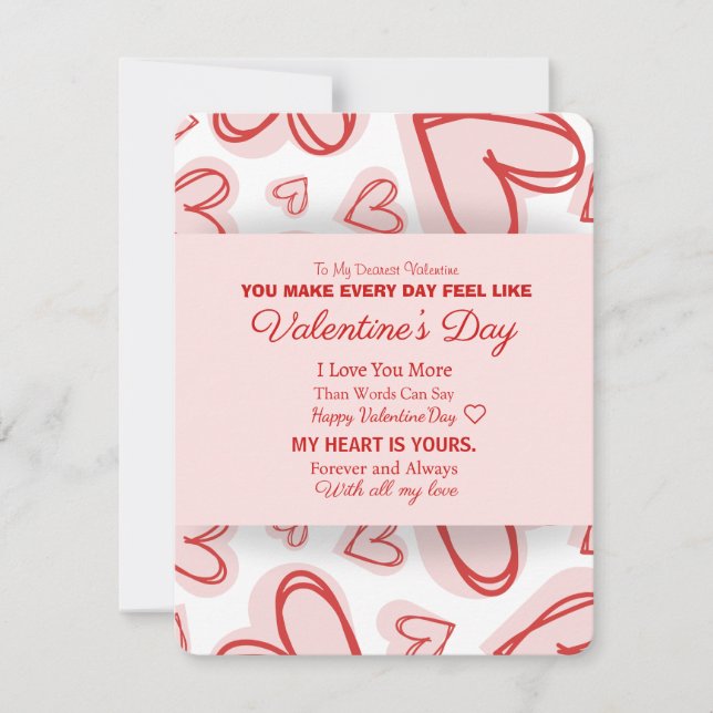 Carte De Correspondance Romantic Personalized Valentine's Day Card  (Devant)