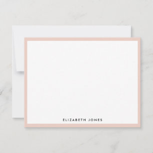 Carte De Correspondance Rose Bleu Blanc Simple Classique Moderne Minimalis