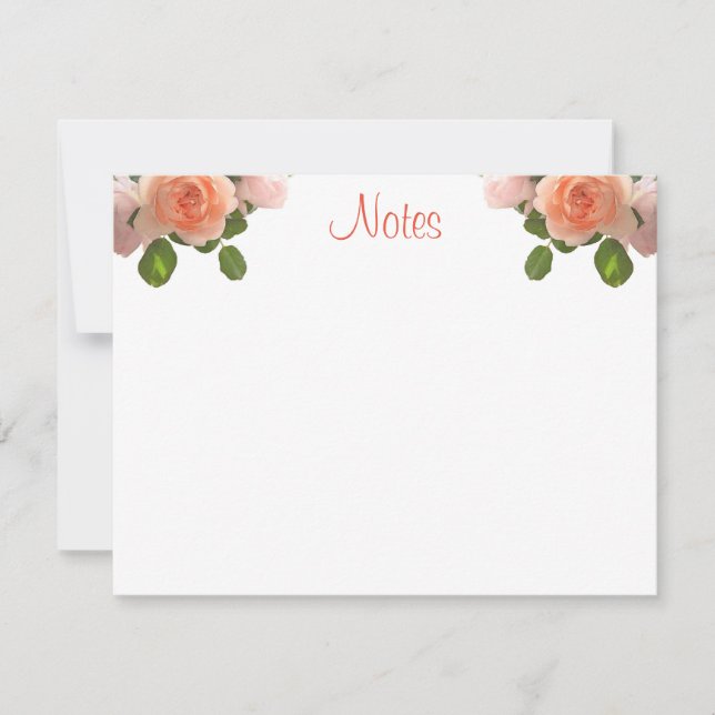 Carte De Correspondance Rose d'aquarelle tendance Script de calligraphie f (Devant)