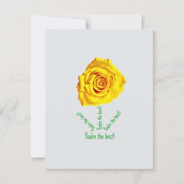 Carte De Correspondance Rose jaune (Devant)