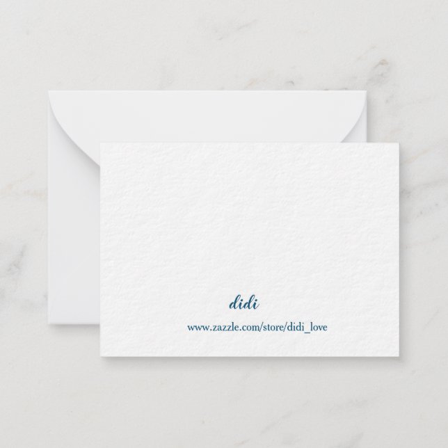 Carte De Correspondance Rose Mandala (Dos)