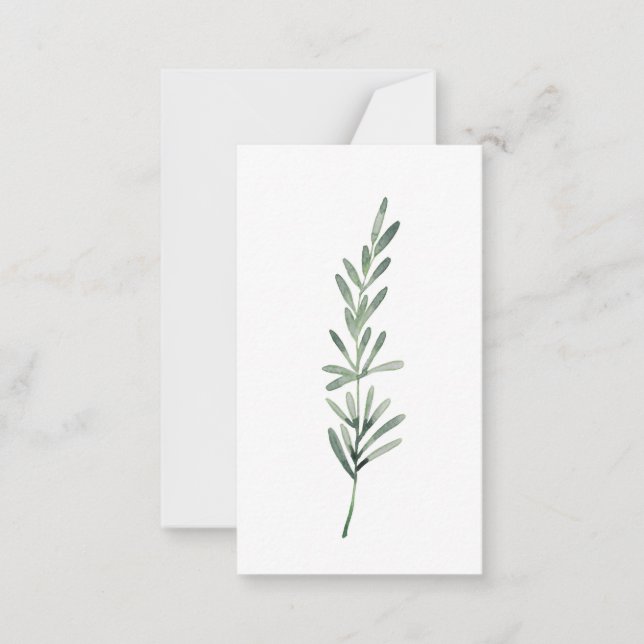 Carte De Correspondance Rosemaire aquarelle (Devant)